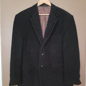 Vintage Men's Ralph Lauren Black Coduroy Jacket Size 48R